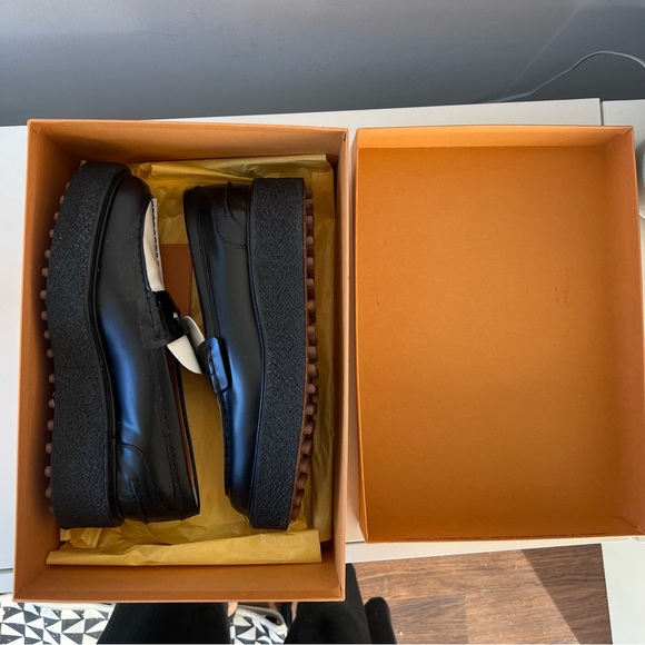 TOD’S raised sole black white leather penny loafers 40.5 EU/IT - Picture 3 of 7